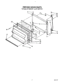 06 - Freezer Door parts for Whirlpool Refrigerator RT16DKYVL11 from AppliancePartsPros.com