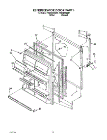06 - Refrigerator Door parts for Whirlpool Refrigerator RT25BKXZL01 from AppliancePartsPros.com