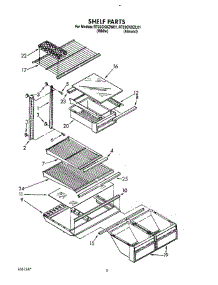 05 - Shelf parts for Whirlpool Refrigerator RT20CKXZL01 from AppliancePartsPros.com
