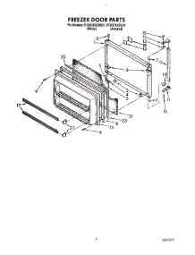 06 - Freezer Door parts for Whirlpool Refrigerator RT20CKXZL01 from AppliancePartsPros.com