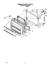 07 - Freezer Door parts for Whirlpool Refrigerator 8ET18DKXAW01 from AppliancePartsPros.com