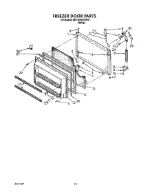 07 - Freezer Door parts for Whirlpool Refrigerator 8ET18RKXYN01 from AppliancePartsPros.com