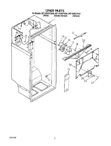 02 - Liner parts for Whirlpool Refrigerator 8ET18ZKXYG00 from AppliancePartsPros.com