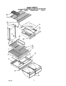 04 - Shelf parts for Whirlpool Refrigerator 8ET18ZKXYG00 from AppliancePartsPros.com