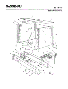 02 - Body & Fascia Panel parts for Gaggenau EB170-610 from AppliancePartsPros.com