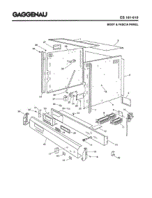 02 - Body & Fascia Panel parts for Gaggenau EB181-610 from AppliancePartsPros.com