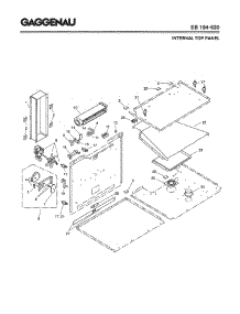 03 - Internal Top Panel parts for Gaggenau EB184-630 from AppliancePartsPros.com