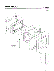 04 - Door parts for Gaggenau EB291-600 from AppliancePartsPros.com