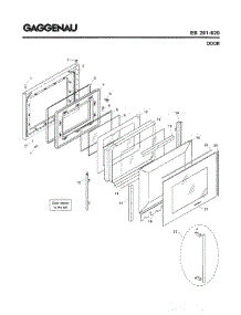 04 - Door parts for Gaggenau EB291-620 from AppliancePartsPros.com