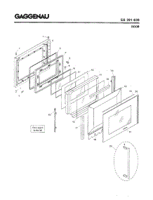 04 - Door parts for Gaggenau EB291-630 from AppliancePartsPros.com