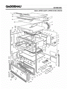 03 - Body, Upper Cavity, Upper Door & Racks parts for Gaggenau EB868-600 from AppliancePartsPros.com