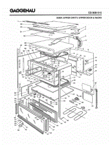 03 - Body, Upper Cavity, Upper Door & Racks parts for Gaggenau EB868-610 from AppliancePartsPros.com