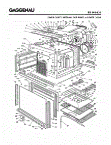 02 - Lower Cavity, Internal Top Panel & Lower Door parts for Gaggenau EB868-620 from AppliancePartsPros.com