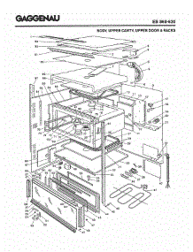 03 - Body, Upper Cavity, Upper Door & Racks parts for Gaggenau EB868-620 from AppliancePartsPros.com