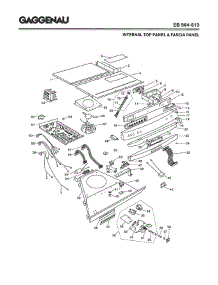 03 - Internal Top Panel & Fascia Panel parts for Gaggenau EB964-610 from AppliancePartsPros.com