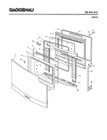 04 - Door parts for Gaggenau EB964-610 from AppliancePartsPros.com