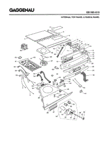 03 - Internal Top Panel & Fascia Panel parts for Gaggenau EB965-610 from AppliancePartsPros.com