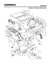 03 - Internal Top Panel & Fascia Panel parts for Gaggenau EB984-610 from AppliancePartsPros.com