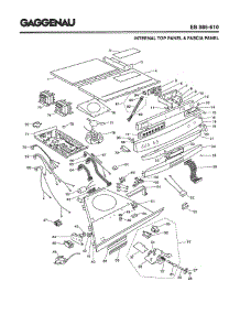 03 - Internal Top Panel & Fascia Panel parts for Gaggenau EB985-610 from AppliancePartsPros.com