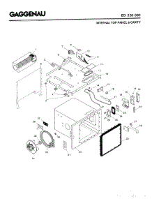 02 - Internal Top Panel & Cavity parts for Gaggenau ED220-600 from AppliancePartsPros.com