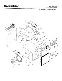 02 - Internal Top Panel & Cavity parts for Gaggenau ED220-630 from AppliancePartsPros.com