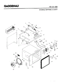 02 - Internal Top Panel & Cavity parts for Gaggenau ED221-600 from AppliancePartsPros.com