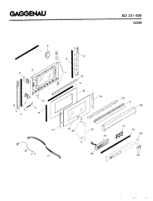 04 - Door parts for Gaggenau ED221-620 from AppliancePartsPros.com