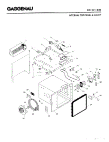 02 - Internal Top Panel & Cavity parts for Gaggenau ED221-630 from AppliancePartsPros.com