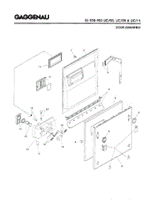 02 - Door Assembly parts for Gaggenau GI936-760 UC/06 (FD 7709-7910) from AppliancePartsPros.com