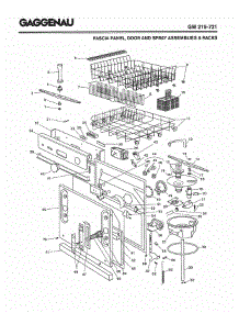 02 - Fascia Panel, Door And Spray Assemblies & Racks parts for Gaggenau GM215-721 from AppliancePartsPros.com