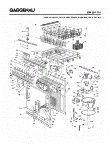 02 - Fascia Panel, Door And Spray Assemblies & Racks parts for Gaggenau GM286-710 from AppliancePartsPros.com