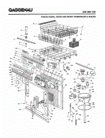 02 - Fascia Panel, Door And Spray Assemblies & Racks parts for Gaggenau GM286-720 from AppliancePartsPros.com