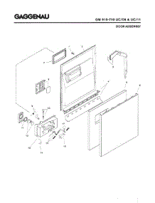 02 - Door Assembly parts for Gaggenau GM915-710 UC/06 (FD 7710-7912) from AppliancePartsPros.com