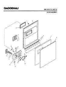 02 - Door Assembly parts for Gaggenau GM915-710 UC/12 (FD 8003-) from AppliancePartsPros.com