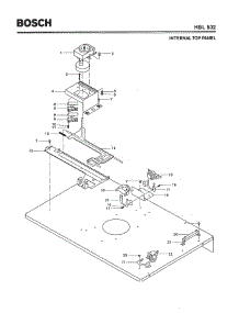 03 - Internal Top Panel parts for Bosch Wall Oven HBL532 from AppliancePartsPros.com