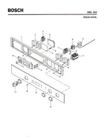 04 - Fascia Panel parts for Bosch Wall Oven HBL532 from AppliancePartsPros.com