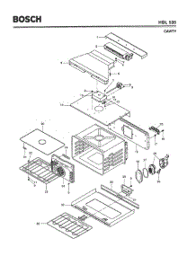 02 - Cavity parts for Bosch Wall Oven HBL535 from AppliancePartsPros.com