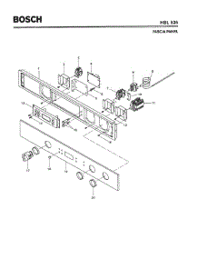 04 - Fascia Panel parts for Bosch Wall Oven HBL535 from AppliancePartsPros.com