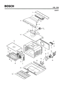 02 - Cavity parts for Bosch Wall Oven HBL536 from AppliancePartsPros.com