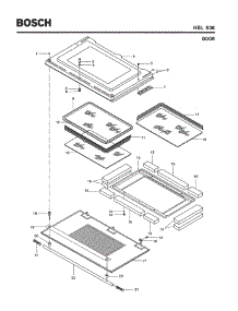 05 - Door parts for Bosch Wall Oven HBL536 from AppliancePartsPros.com