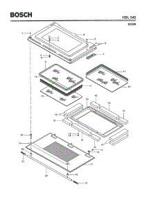05 - Door parts for Bosch Wall Oven HBL542 from AppliancePartsPros.com
