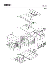 02 - Cavity parts for Bosch Wall Oven HBL545 from AppliancePartsPros.com