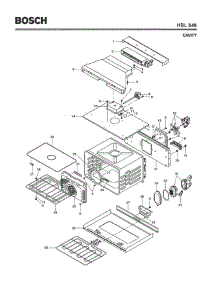 02 - Cavity parts for Bosch Wall Oven HBL546 from AppliancePartsPros.com