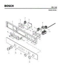 04 - Fascia Panel parts for Bosch Wall Oven HBL546 from AppliancePartsPros.com