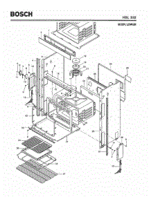 02 - Body, Lower parts for Bosch Wall Oven HBL552 from AppliancePartsPros.com