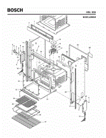 02 - Body, Lower parts for Bosch Wall Oven HBL555 from AppliancePartsPros.com