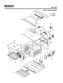 03 - Cavity, Upper & Lower parts for Bosch Wall Oven HBL555 from AppliancePartsPros.com