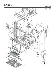 02 - Body, Lower parts for Bosch Wall Oven HBL556 from AppliancePartsPros.com