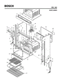 02 - Body, Lower parts for Bosch Wall Oven HBL562 from AppliancePartsPros.com