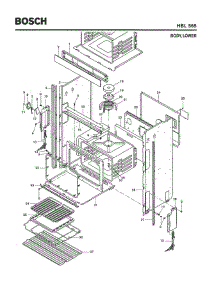 02 - Body, Lower parts for Bosch Wall Oven HBL565 from AppliancePartsPros.com